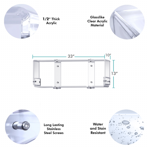 Clear Acrylic Waterfall Floating Box Shelf - Stylish and Functional ...