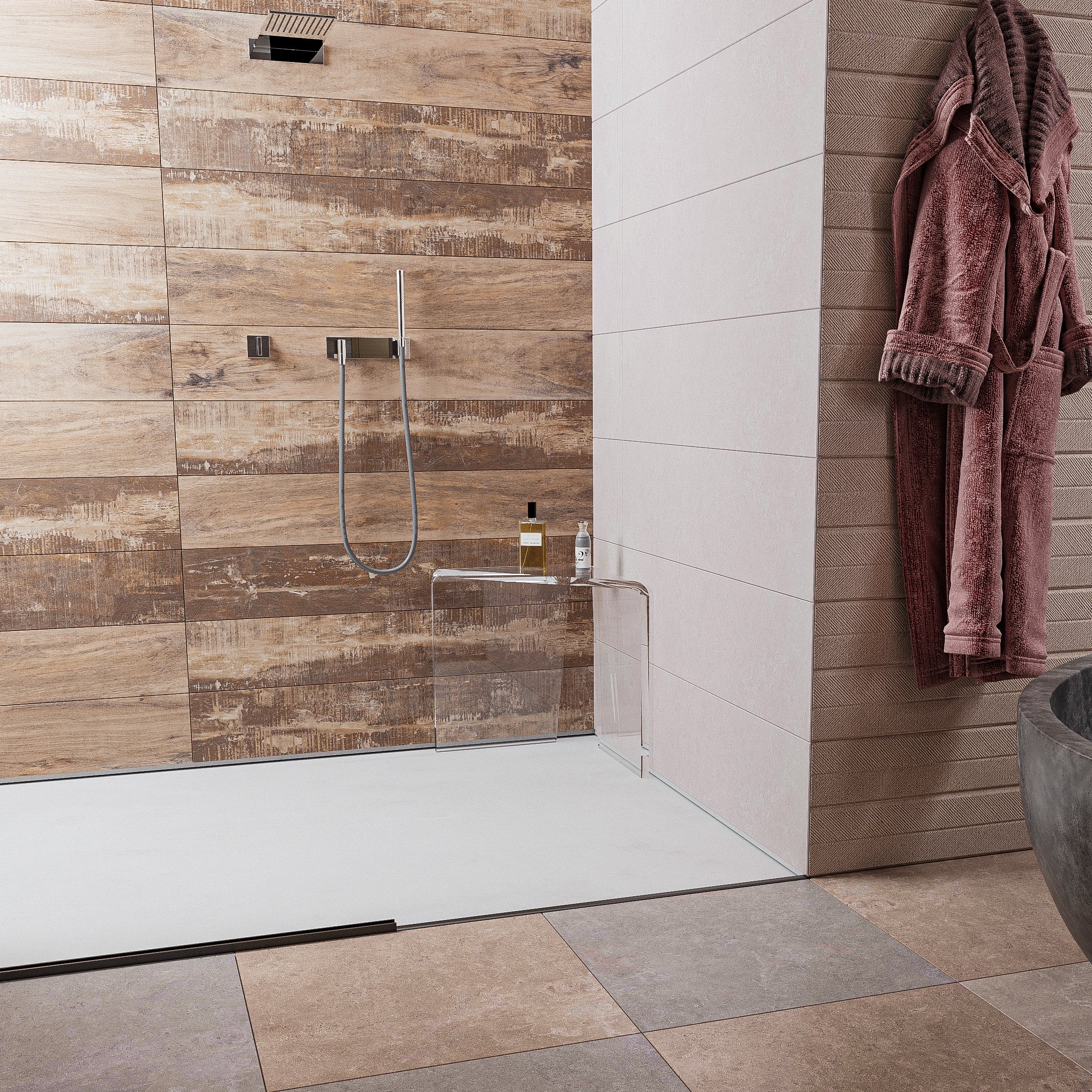 Shower Corner Stool