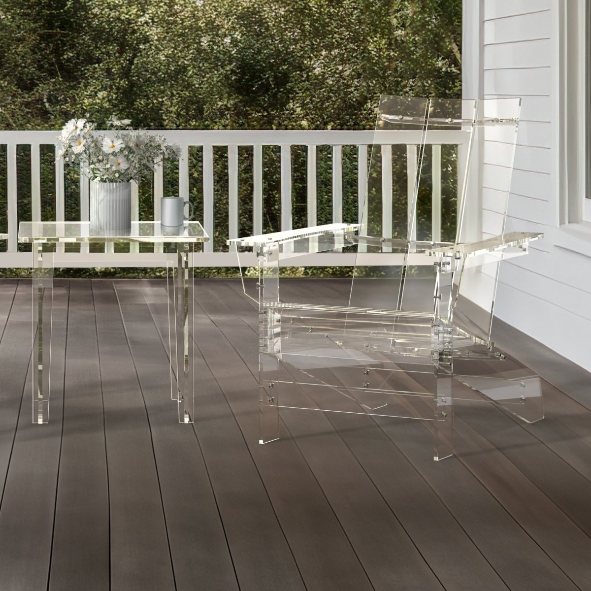 Adirondack Clear Acrylic Chair - Stauber Furnishings