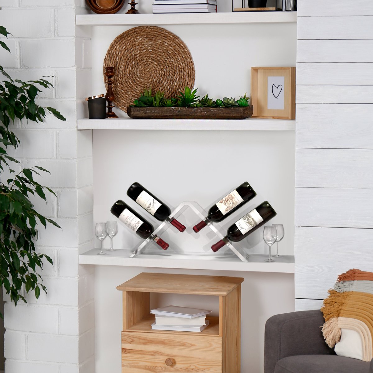 Aqua Vine Wine Stand - Stauber Furnishings