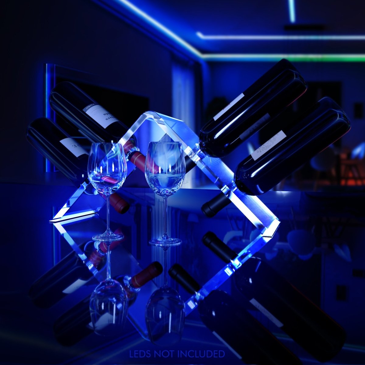 Aqua Vine Wine Stand - Stauber Furnishings