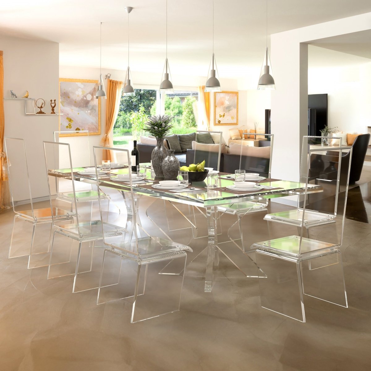 Arctic Clear Dining Table – Stauber Furnishings - Main Image