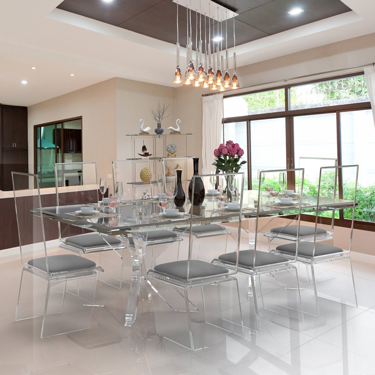 Arctic Clear Dining Table - Stauber Furnishings