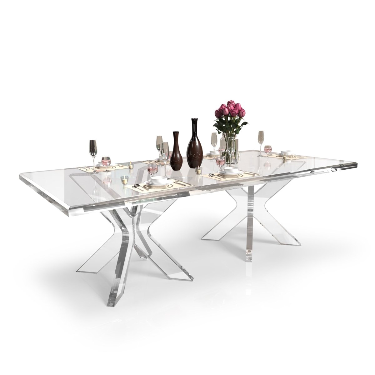 Arctic Clear Dining Table - Stauber Furnishings
