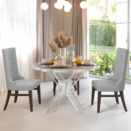 Arctic Clear Round Table - Stauber Furnishings