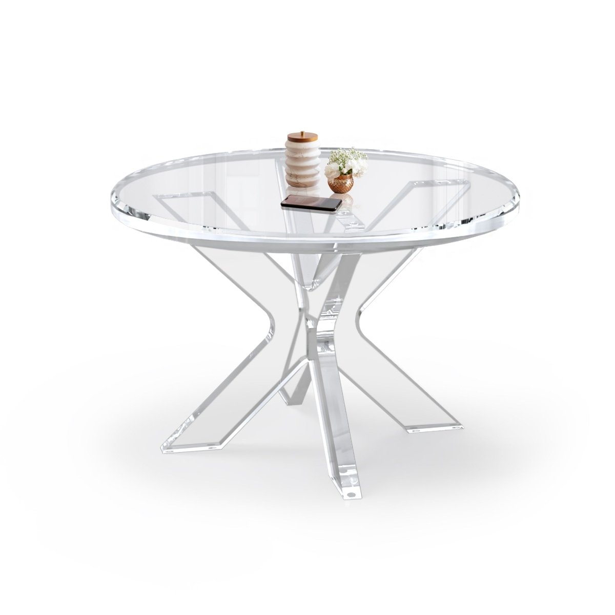 Arctic Clear Round Table - Stauber Furnishings
