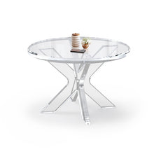  Arctic Clear Round Table - Stauber Furnishings