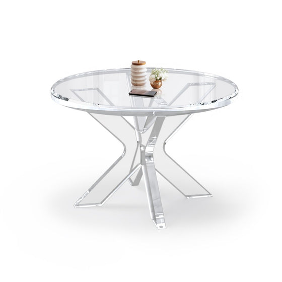 Arctic Clear Round Table - Stauber Furnishings