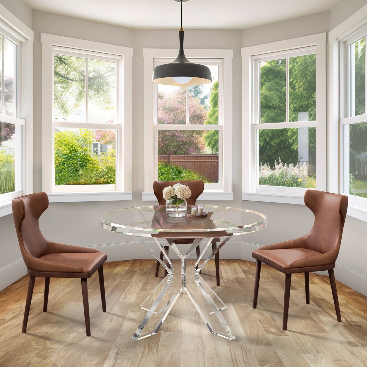 Arctic Clear Round Table - Stauber Furnishings