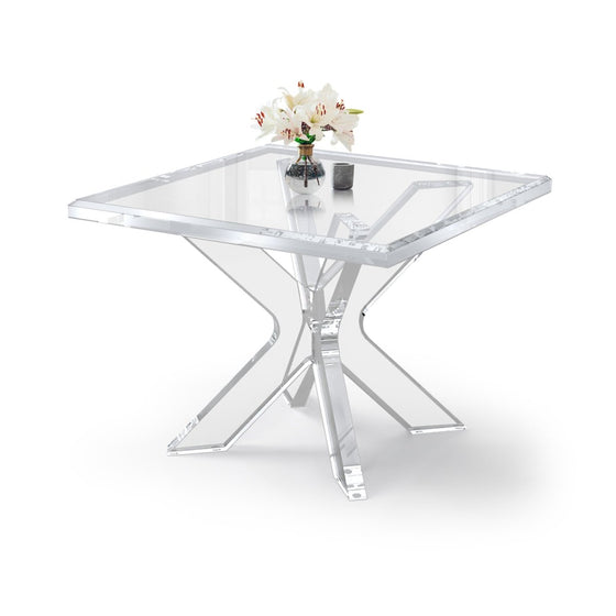 Arctic Clear Square Table - Stauber Furnishings