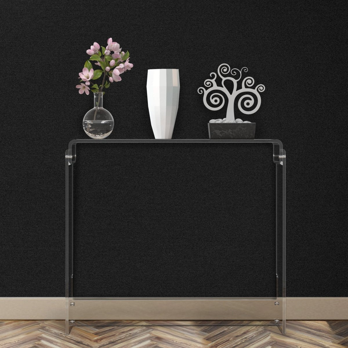 Groove Baseboard Upgrade Your Home Décor with Clear Acrylic Console Furniture - Shop Now ...