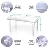 clear acrylic dining table benefits and sizes.