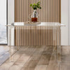 clear acrylic table in wood floors