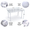 dimensions of clear acrylic table