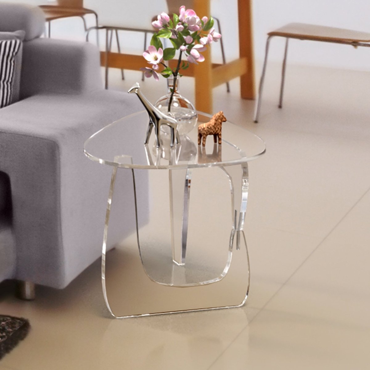 Clear Acrylic Noguchi End Table - Stauber Furnishings