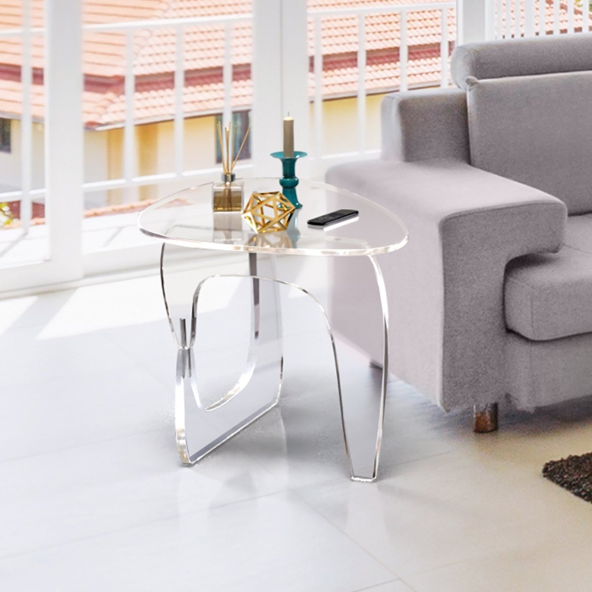 Clear Acrylic Noguchi End Table - Stauber Furnishings
