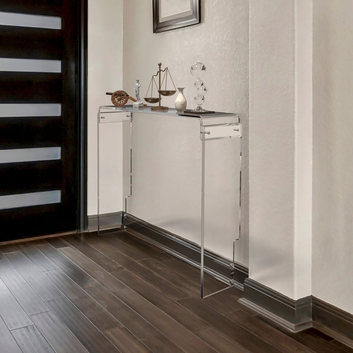 Compact Cascade Console with Baseboard Groove - Stauber Furnishings
