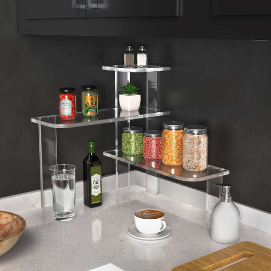 Countertop Corner Shelf Organizer for Kitchen and Bathroom – Stauber  Furnishings