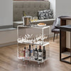 Crystal Bar Cart - Stauber Furnishings