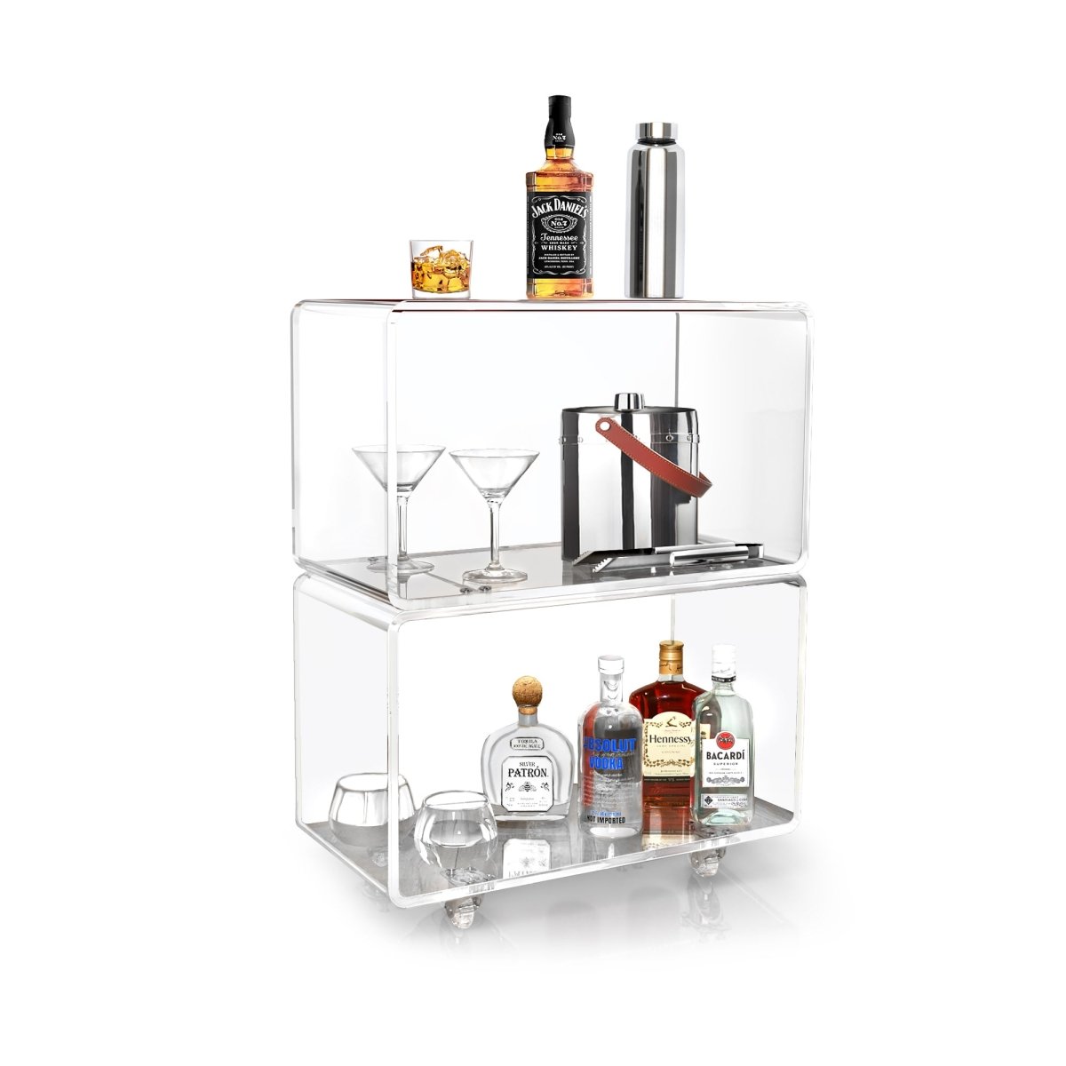 Crystal Clear Bar Cart - Stauber Furnishings