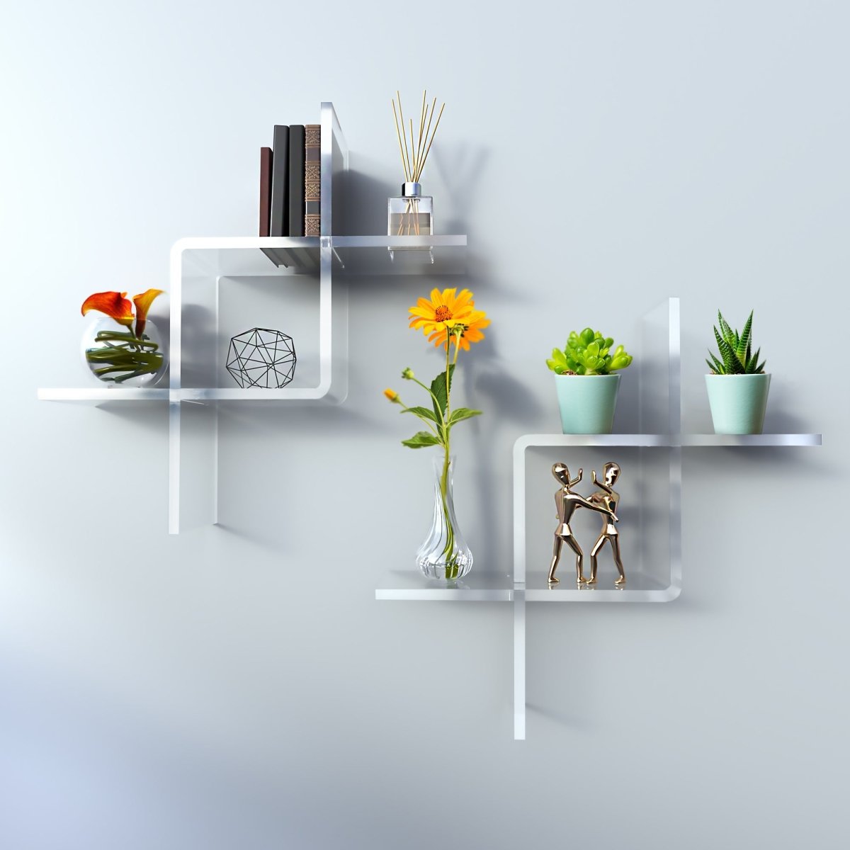 Intersecting Floating Shelf - Stauber Furnishings
