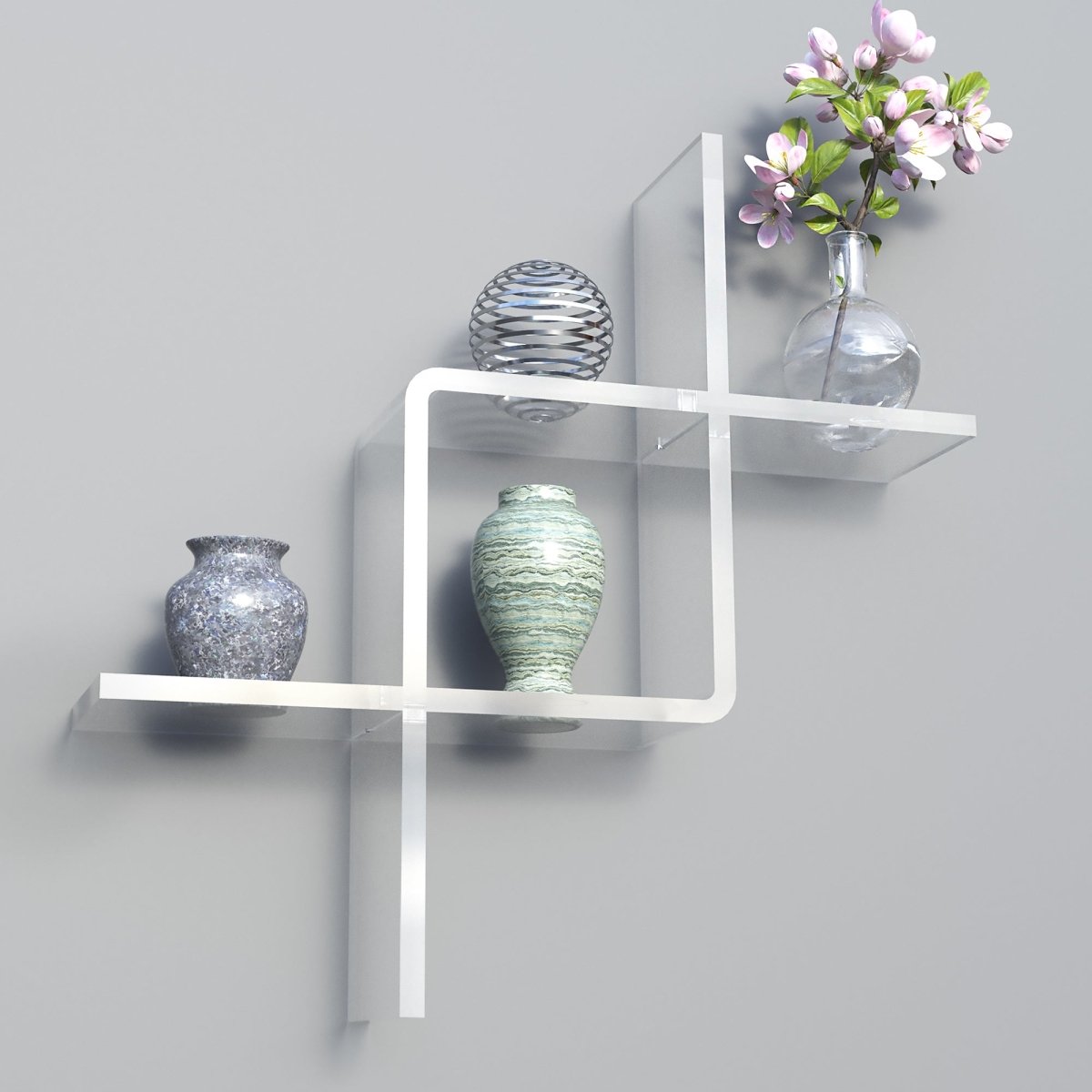 Intersecting Floating Shelf - Stauber Furnishings
