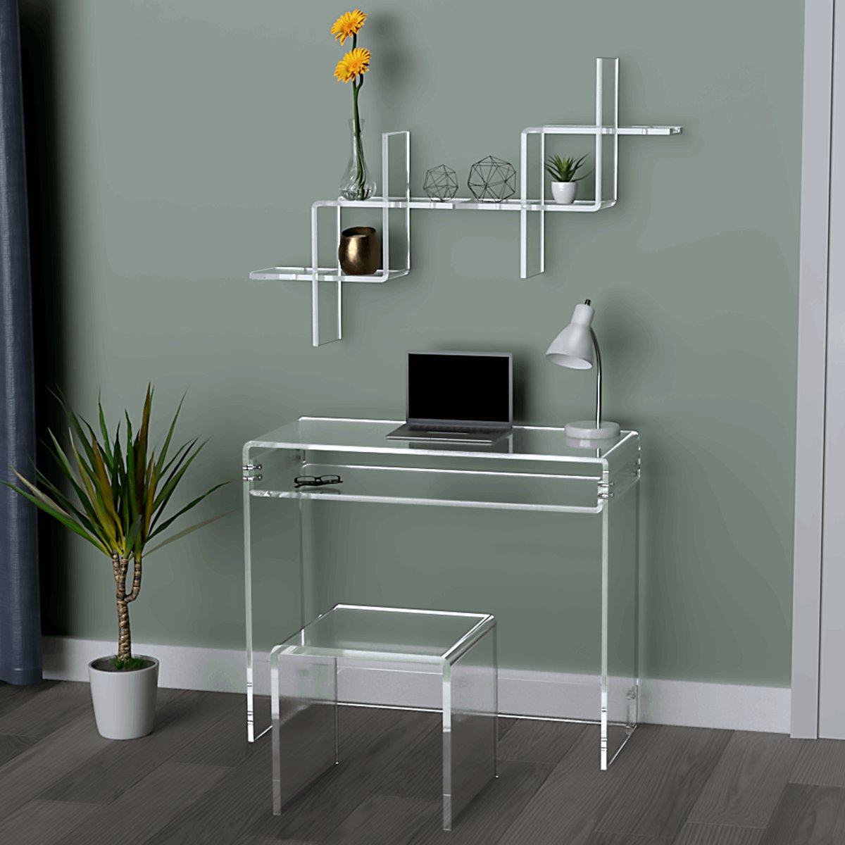 Intersecting Floating Shelf - Stauber Furnishings