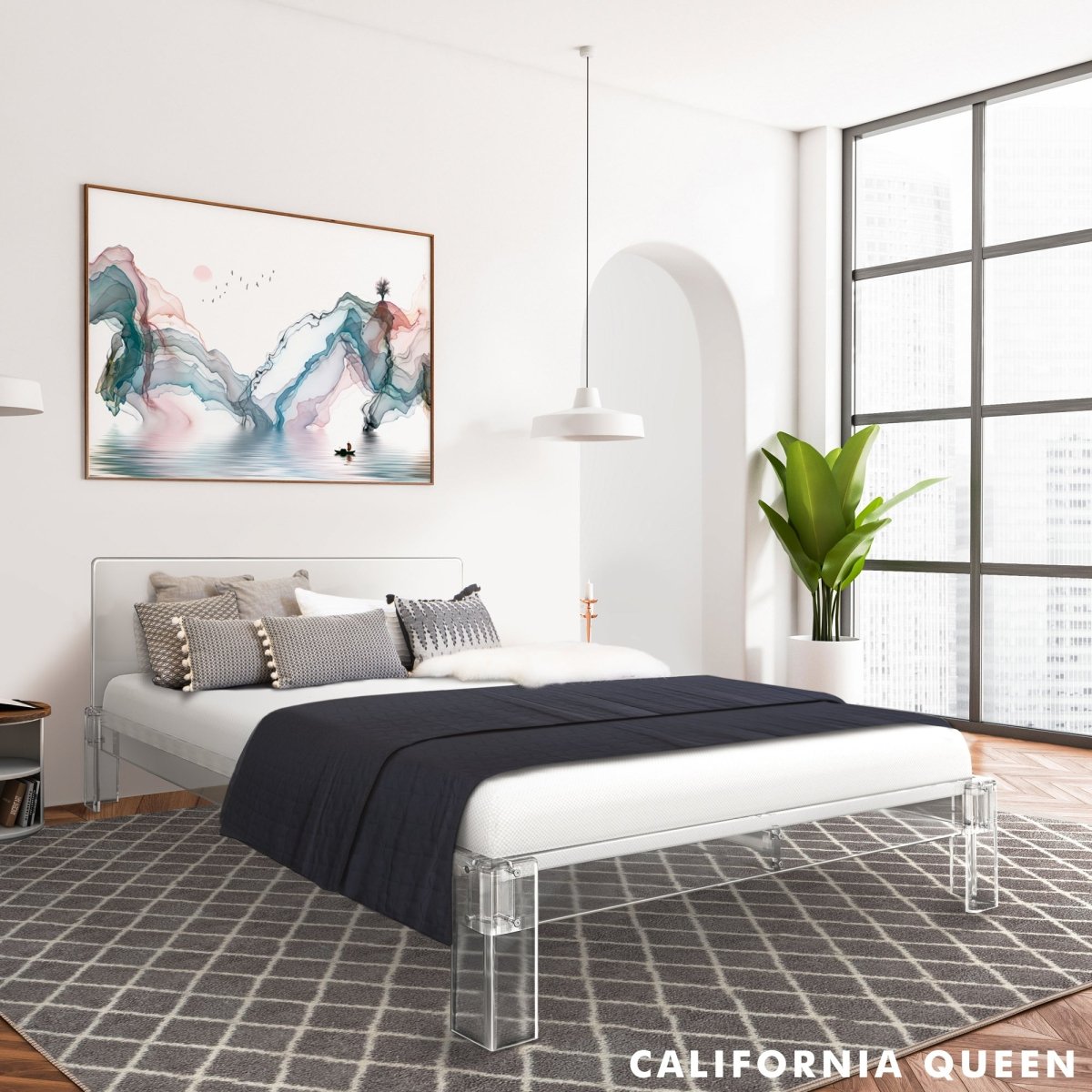 Sleep in Clarity and Style with the Lucid Dream Clear Acrylic Bed Frame ...