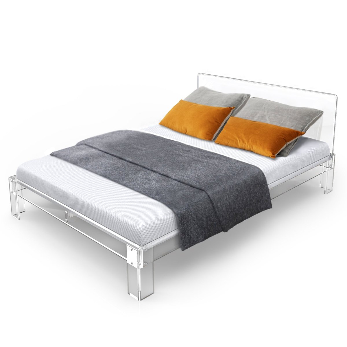Sleep in Clarity and Style with the Lucid Dream Clear Acrylic Bed Frame ...