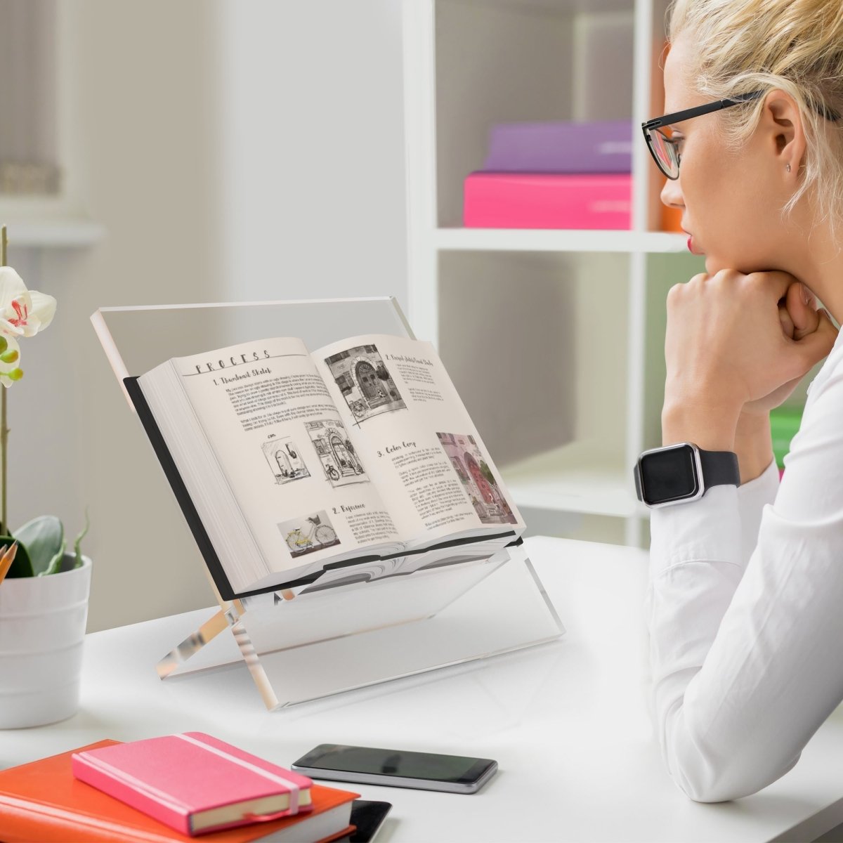 Modern Book Stand - Stauber Furnishings