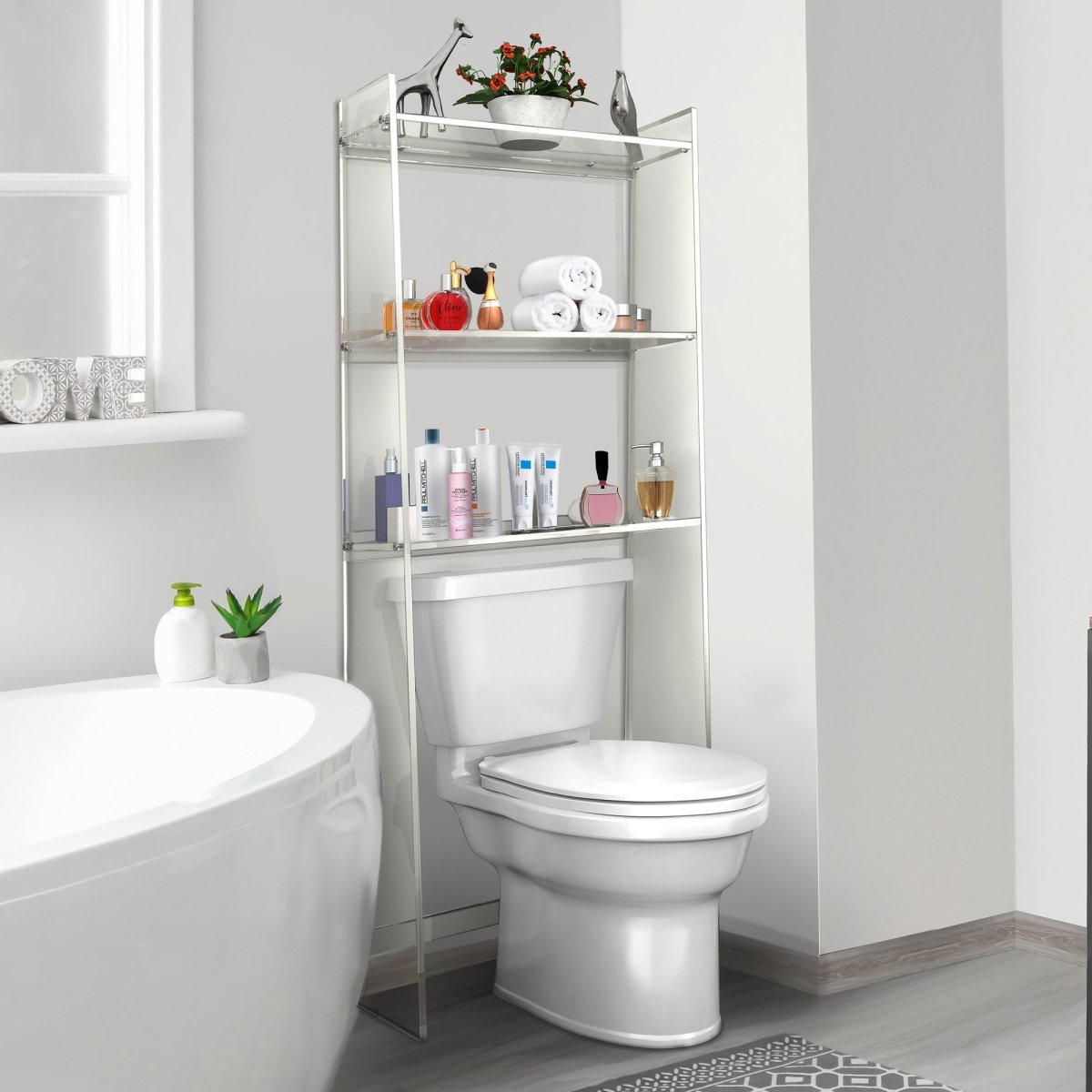 Over the Toilet Storage Slanted - Stauber Furnishings