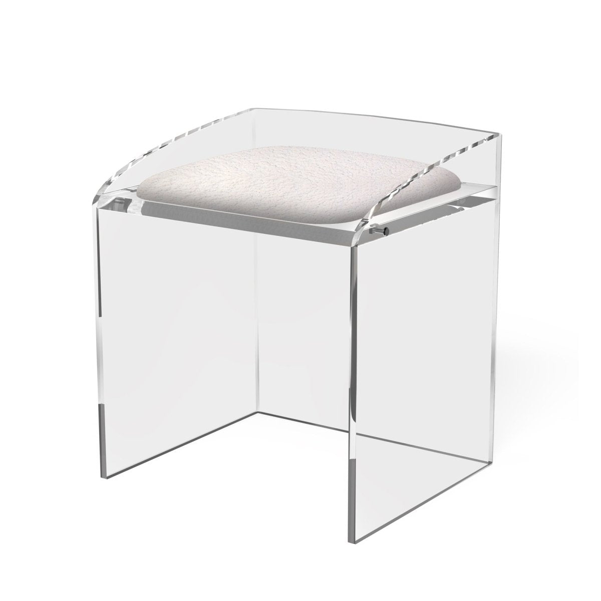 Modern Clear Acrylic Vanity Chair – Stauber Furnishings