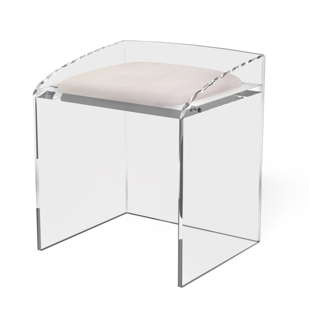 Modern Clear Acrylic Vanity Chair – Stauber Furnishings