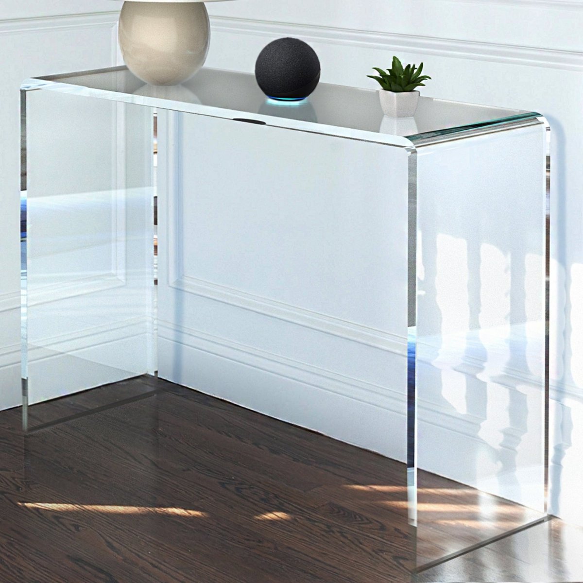 Waterfall Console - Modern Clear Acrylic Console Table – Stauber ...