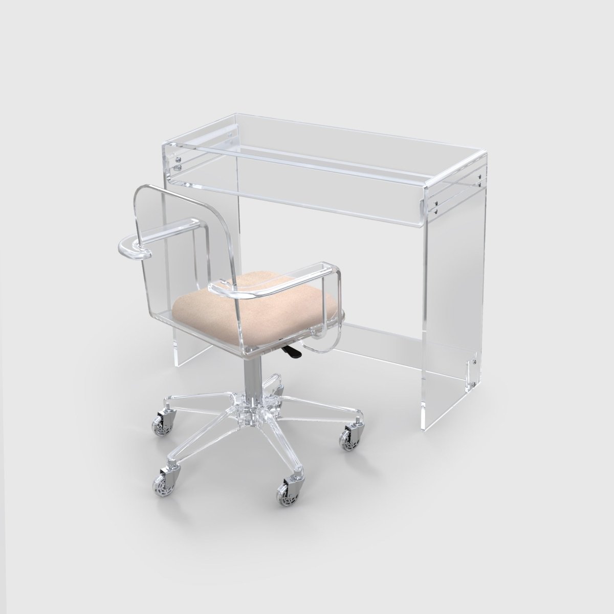 Waterfall Desk and Waterfall Office Chair Set - Stauber Furnishings