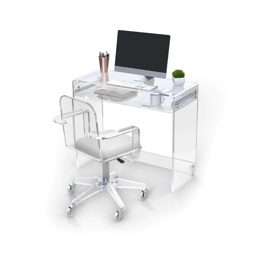 Waterfall Desk and Waterfall Office Chair Set - Stauber Furnishings