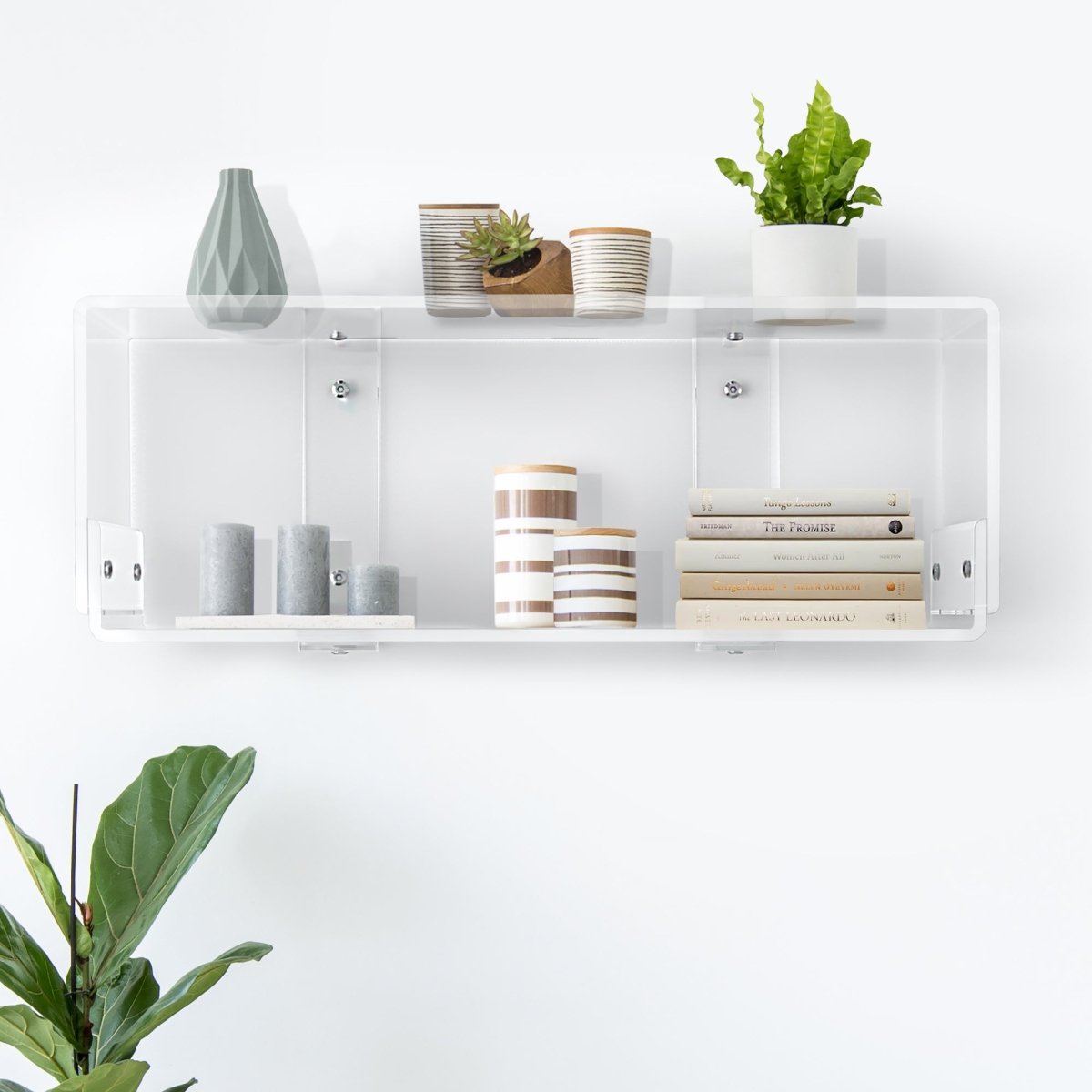 Floating Box Unit Clear Acrylic Waterfall Floating Box Shelf - Stylish and Functional ...