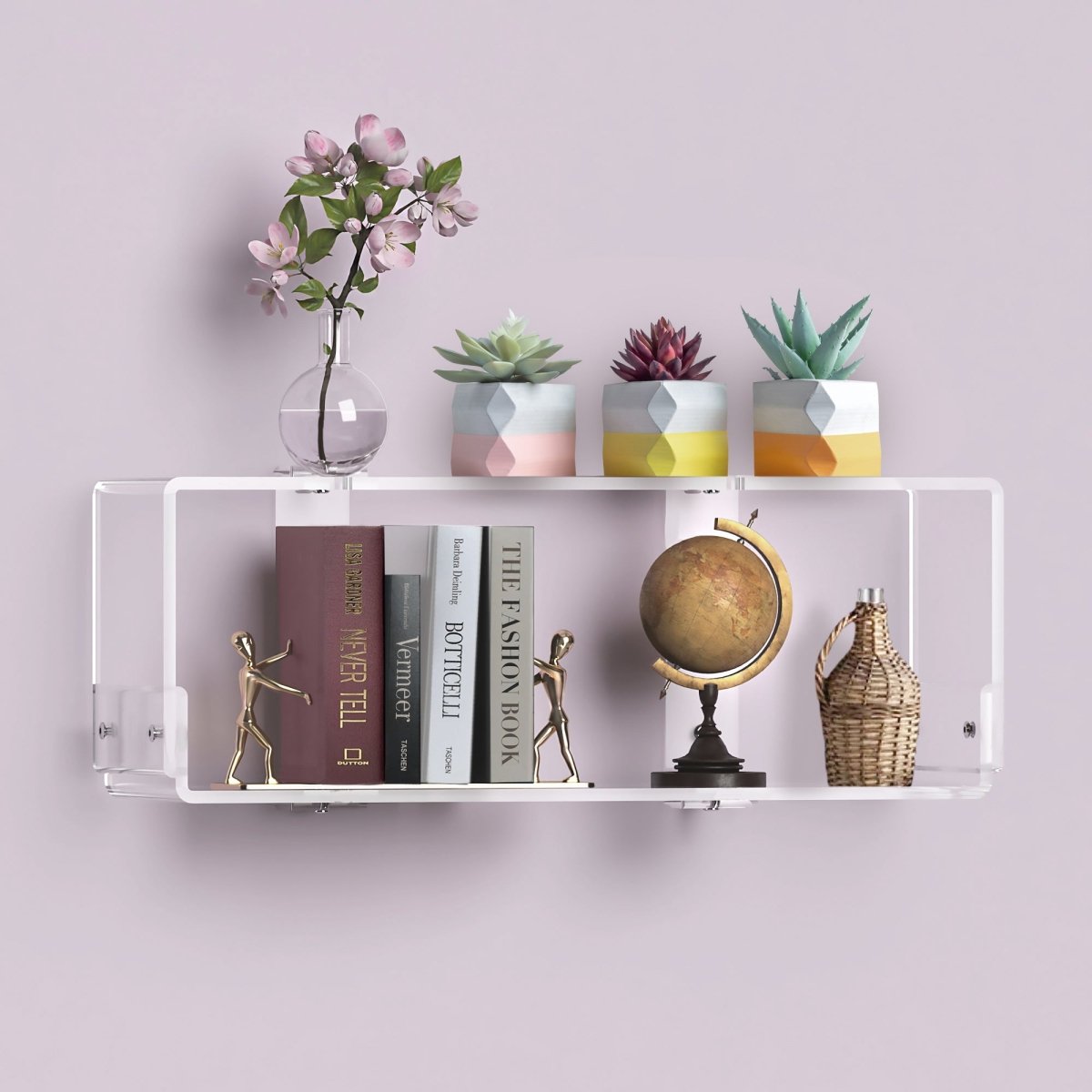 Floating Box Unit Clear Acrylic Waterfall Floating Box Shelf - Stylish and Functional ...